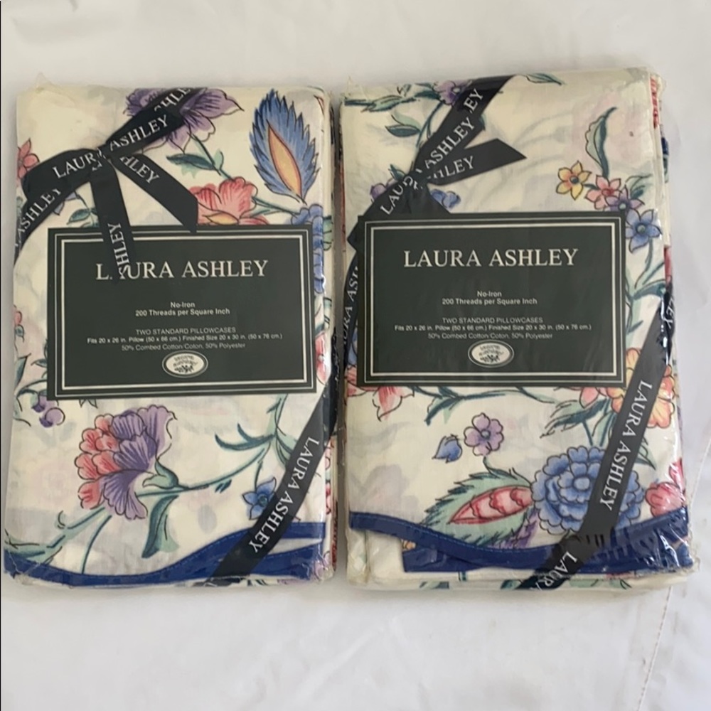 Rare! NIP Laura Ashley ‘Chinese Silk’ pillow cases